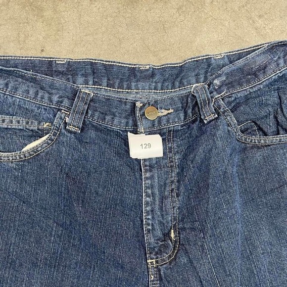 Carhartt Dark Wash Denim Jeans Workwear Straight Leg Distressed Men's 34x30 - Picture 7 of 7